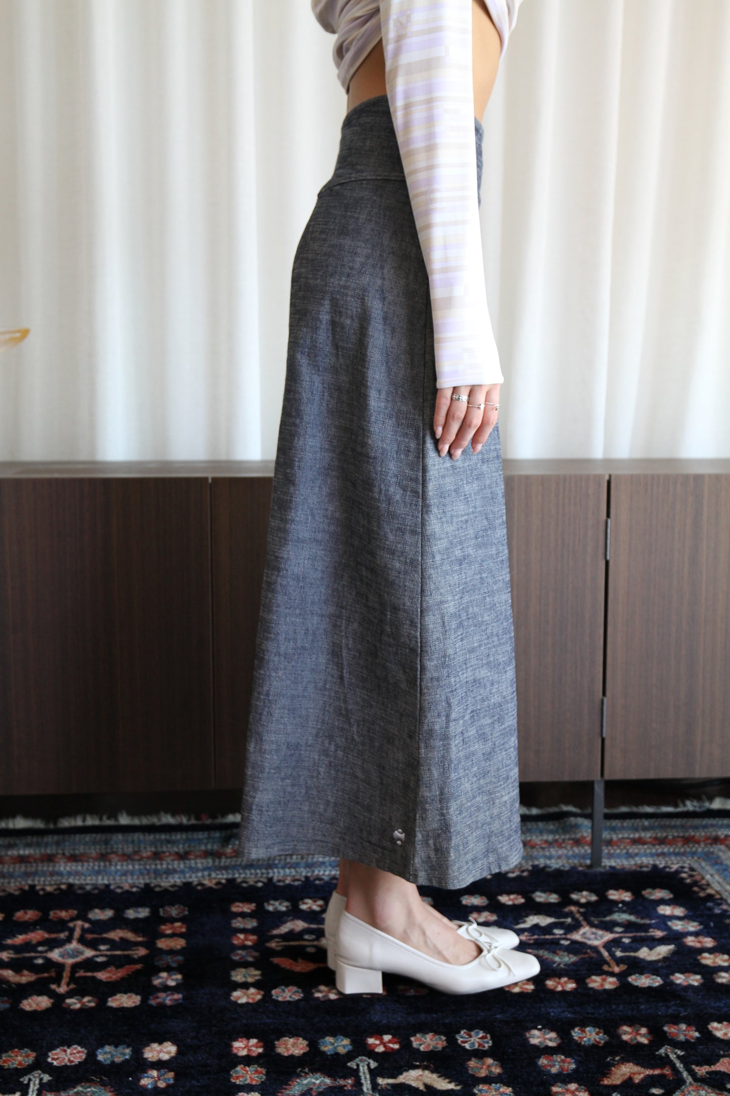 Denim Maxi Skirt