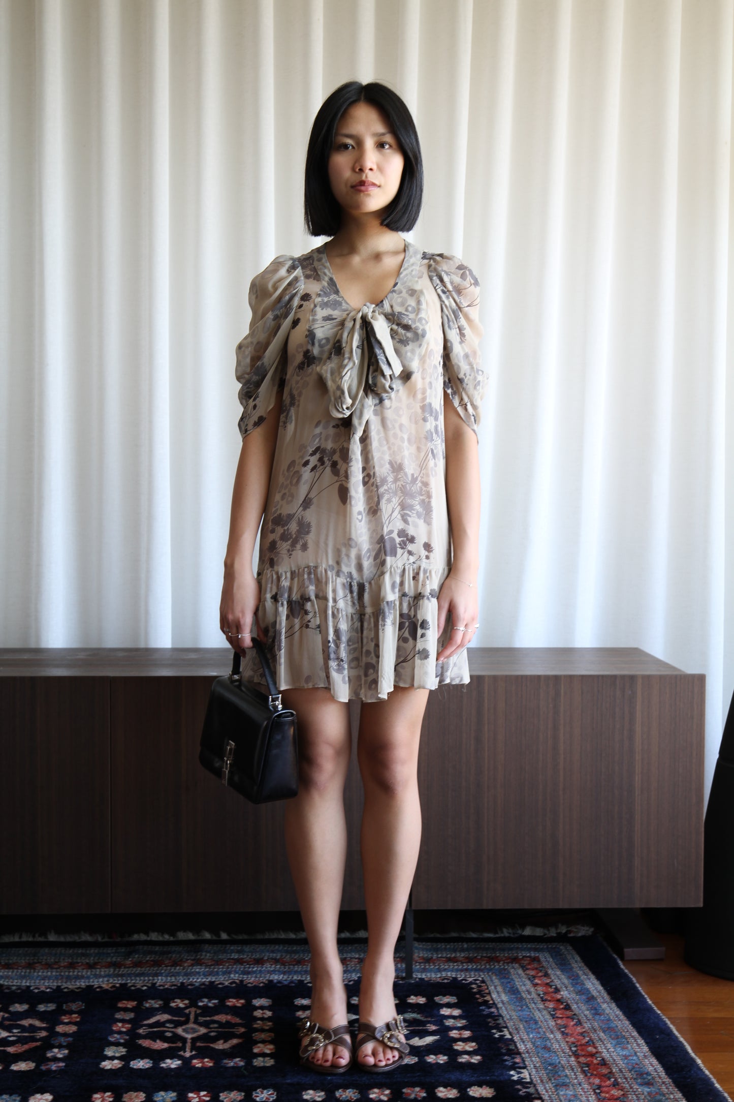 Miu Miu Sheer Floral Dress